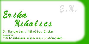 erika miholics business card